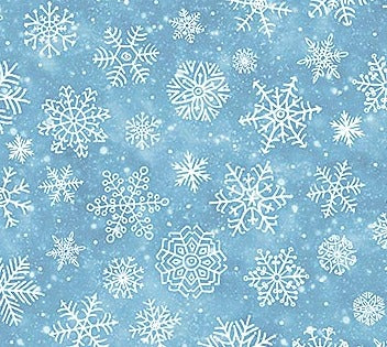 Silent Night - Blue Snowflakes