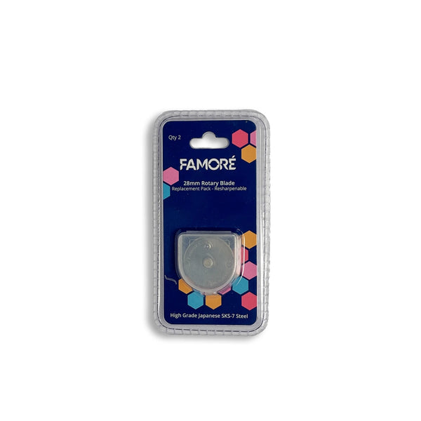 Famore 28mm Rotary Blade Replacement Pack - 2pc