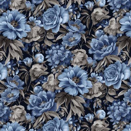 Dots and Holes - Indigo Floral