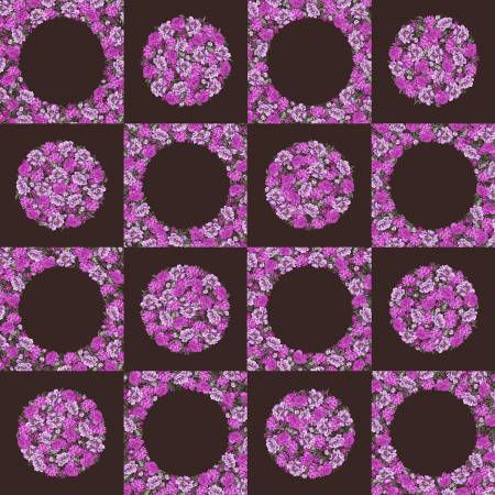 Dots and Holes - Chocolate Floral Panel