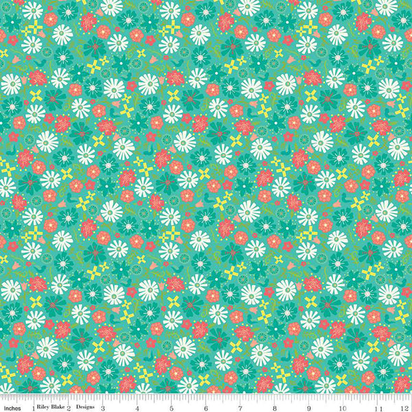 Gingham Cottage - Seaglass Main Floral