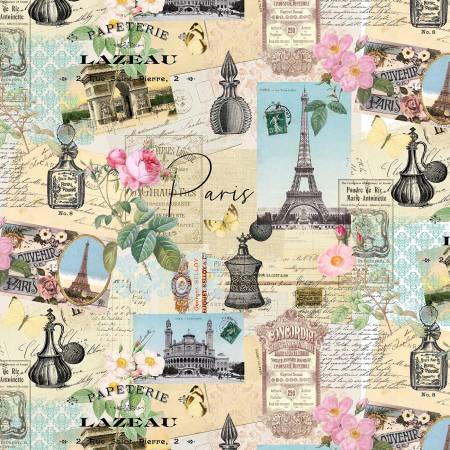 Belle Fleur - Multi Paris Collage