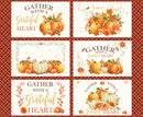 Gather With A Grateful Heart - Multi Harvest Placemats Panel