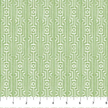 Deborah's Garden - Green Grid Stripe