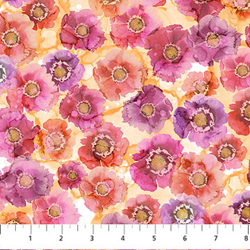 Dragonfly Dance - Pink Orange Small Floral