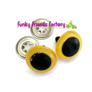 21mm Yellow Toy Eyes - Package with 5 Pairs