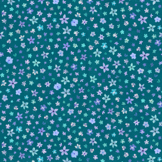 Nature Studies - Aqua Ditzy Floral