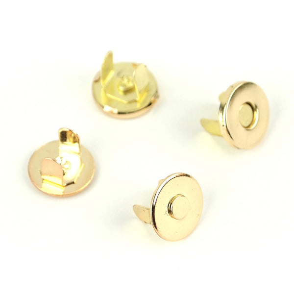 Two Magnetic Snaps 1/2" Gold