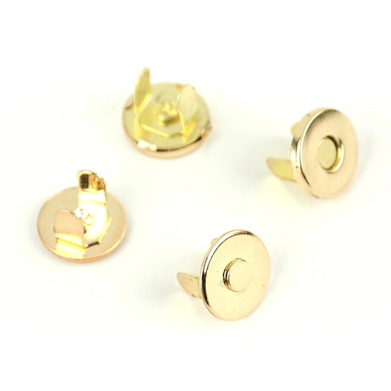 Two Magnetic Snaps 1/2" Gold