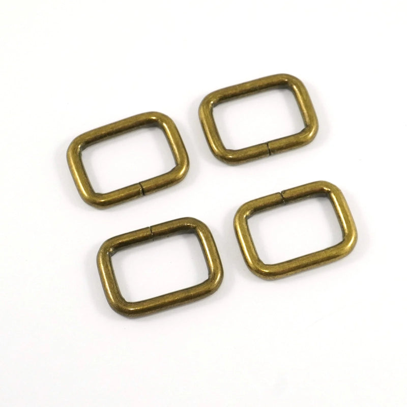 3/4" Antique Rectangle Rings - Package of 4