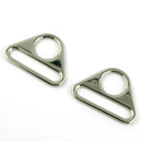 1-1/2" Nickel Triangle Rings - Package of 2