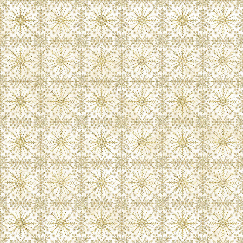 Stonehedge Christmas Joy - Gold Snowflakes