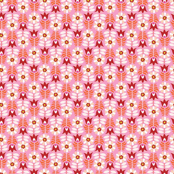 Midsommar - Rayon Pink Retro Tulip