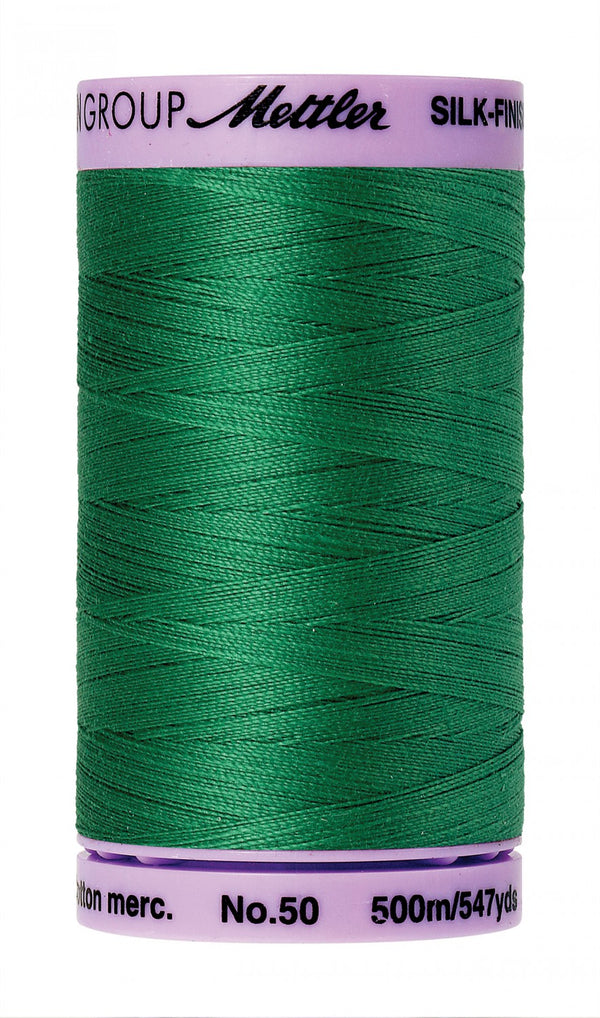 Mettler Silk-Finish 50wt Solid Cotton Thread 547yd/500M Kelley