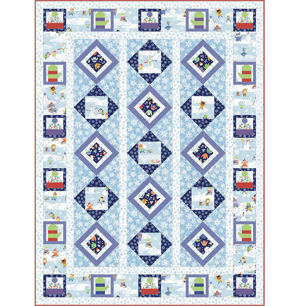 Snow Day Throw Quilt Pattern