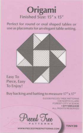 Origami Placemats Pattern